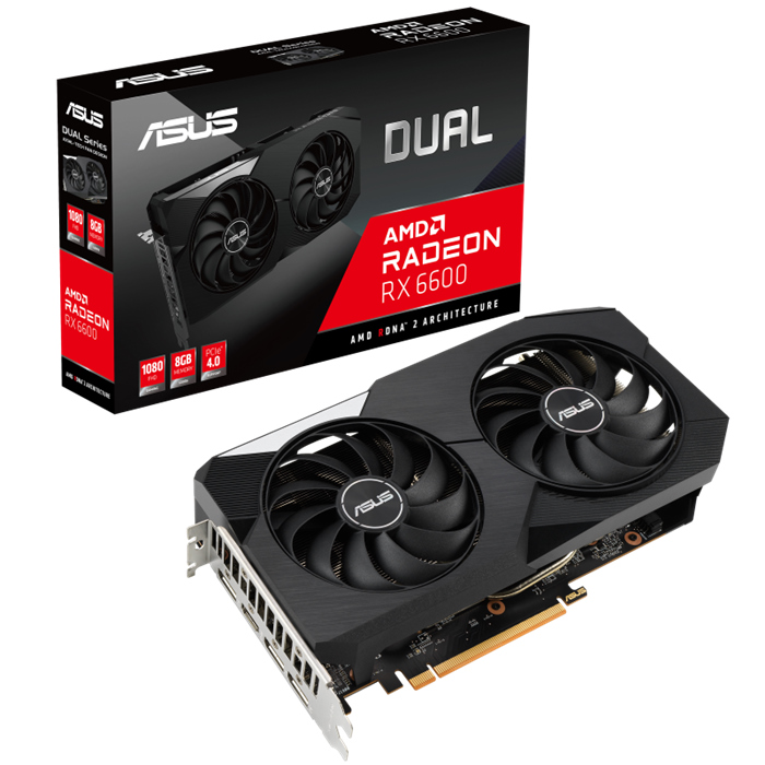 ASUS AMD Radeon DUAL-RX6600-8G RX6600 8GB GDDR6